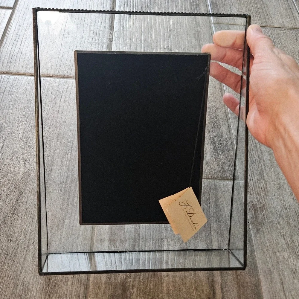 J. Devlin Glass Art Floating Picture Frame Husband 5x7 Clear NEW Etched‎ Glass